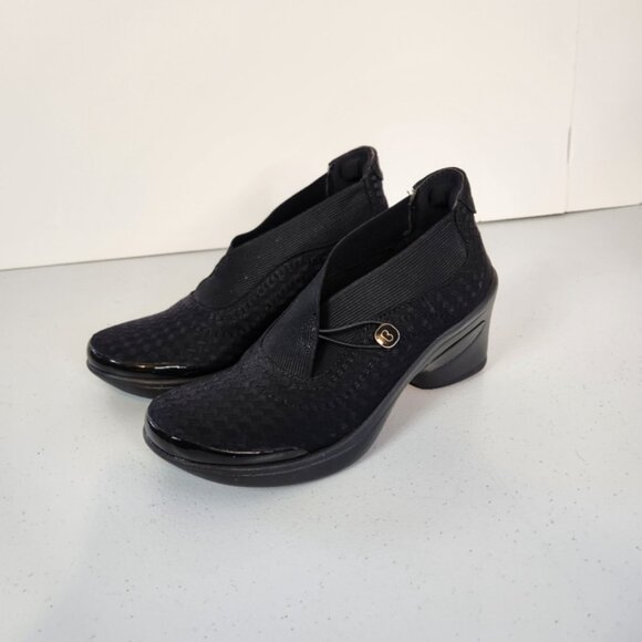 BZees Black Energy Ankle Shoes Heel Boot Size 7 Womens New Comfort Shoe Wedge - Picture 4 of 10